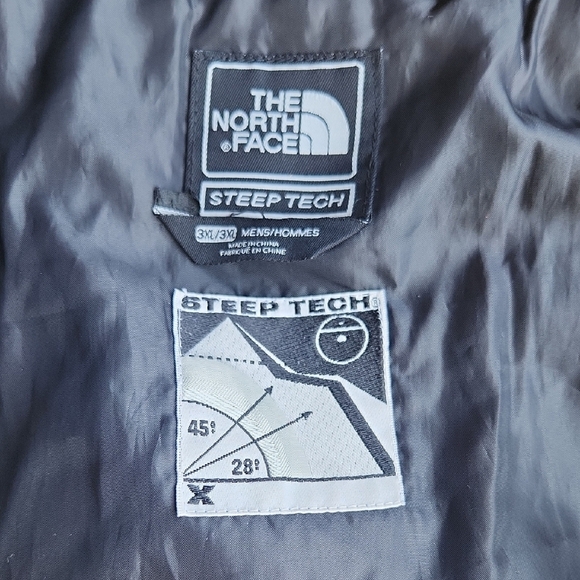 The North Face Steep Tech Black and Gray Insulated Ski Snowboard Jacket Mens 3XL - Picture 4 of 8